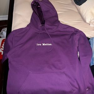 You Matter Purple Satin Lined Unisex Hoodie
